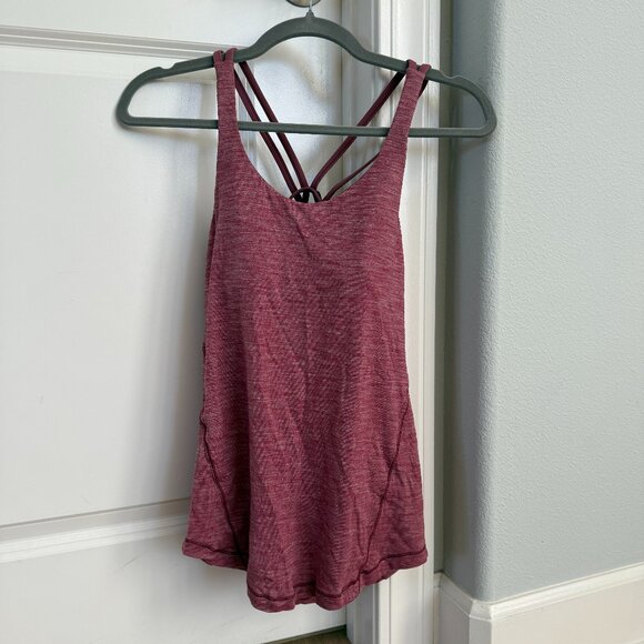 Lululemon Moment To Movement 2-In-1 Tank Heathered Misty Merlot - Picture 1 of 4